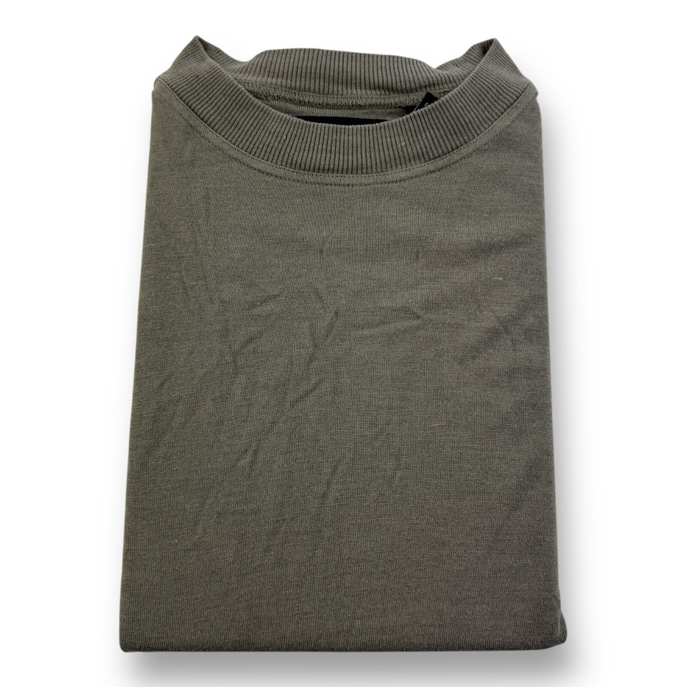 Jhane Barnes Pure Silk Short Sleeve T-Shirt Men's Size Large Green‎